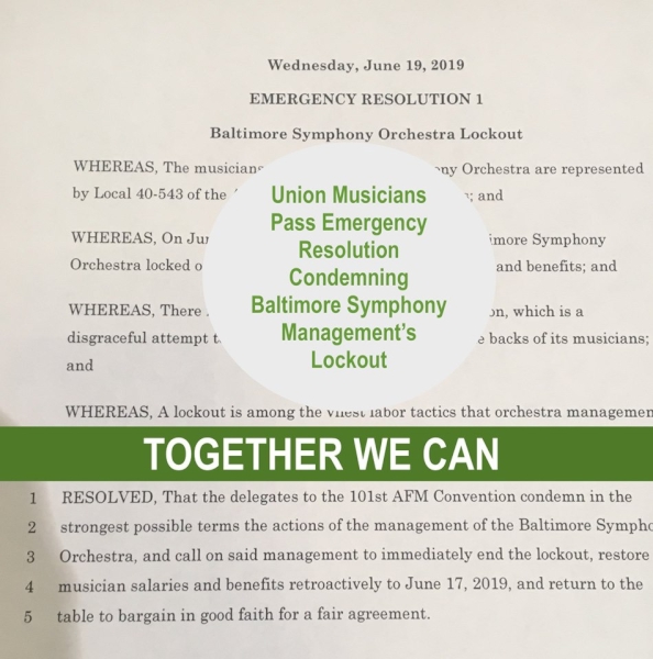 Emergency Resolution Condemning Baltimore Symphony